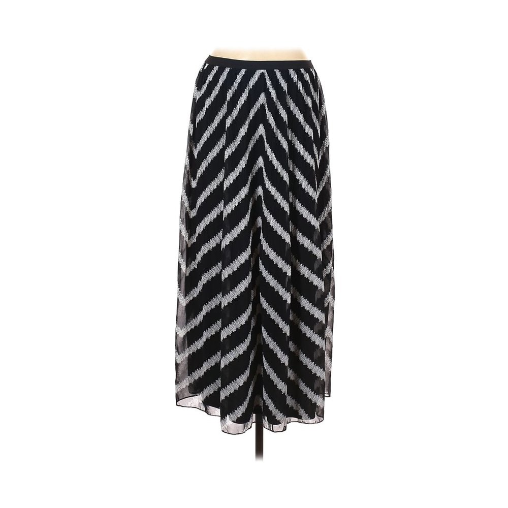Chico's Black and White Chevron Maxi Skirt